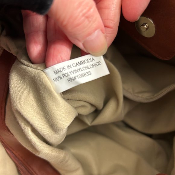 Rosetti Womens Purse Handbag Brown Faux Leather Double Handle Lots of Pockets - Picture 12 of 15